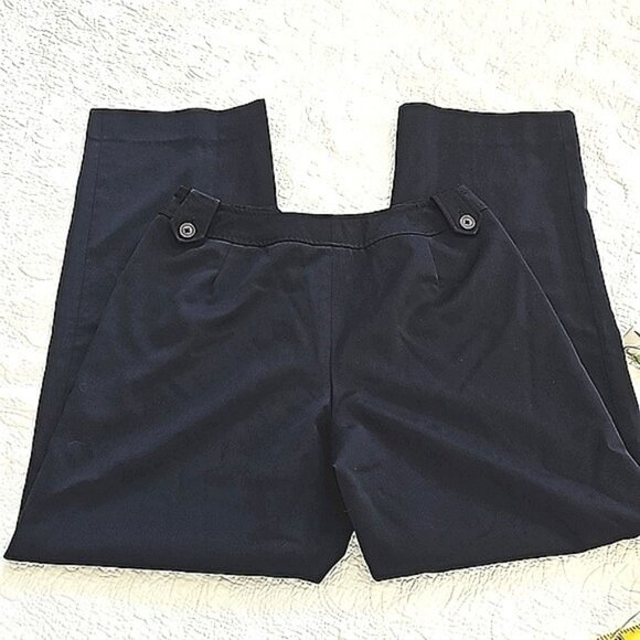 Larry Levine Women's Trousers Size 8 Navy Blue Wool Dress Pants Lined Office - Picture 13 of 16